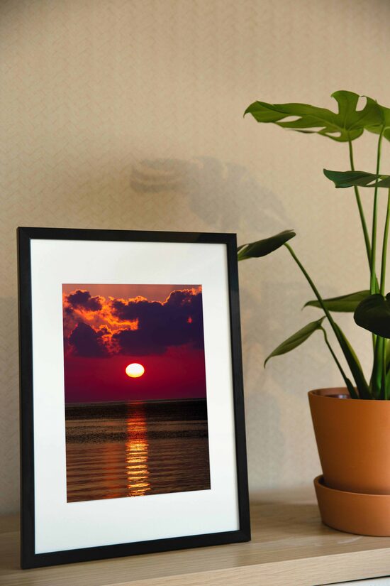 Golden Sunset Over Calm Ocean